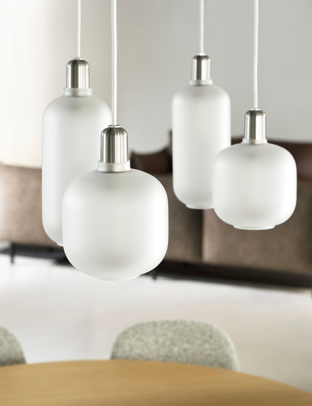 Amp Lampe Stor EU - Mat/Hvid