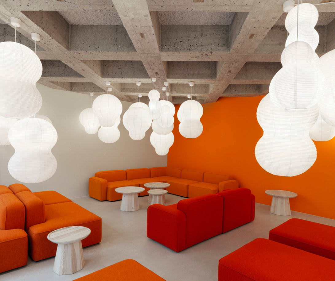 Puff Lampe Twist Hvid