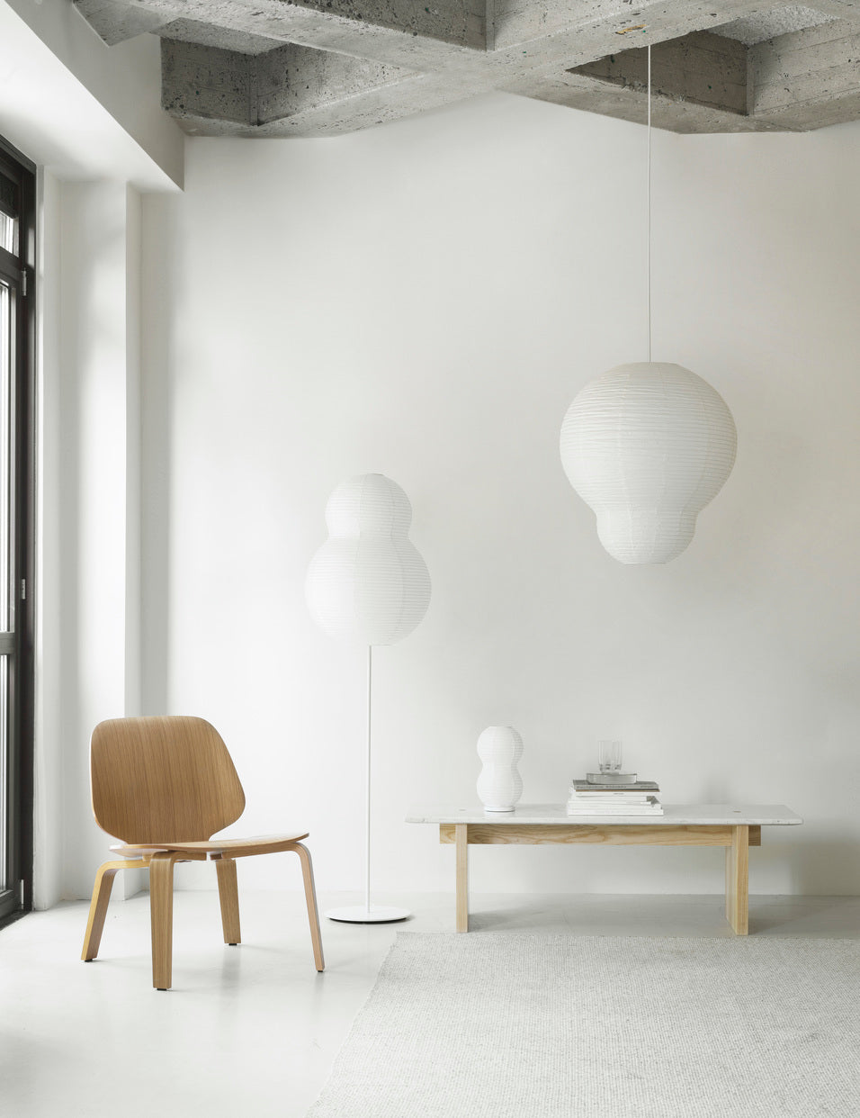 Puff Lampe Bulb Hvid