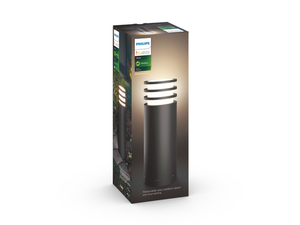 Philips Hue Lucca Bedlampe Lav 9W 806lm E27 W Antrasit
