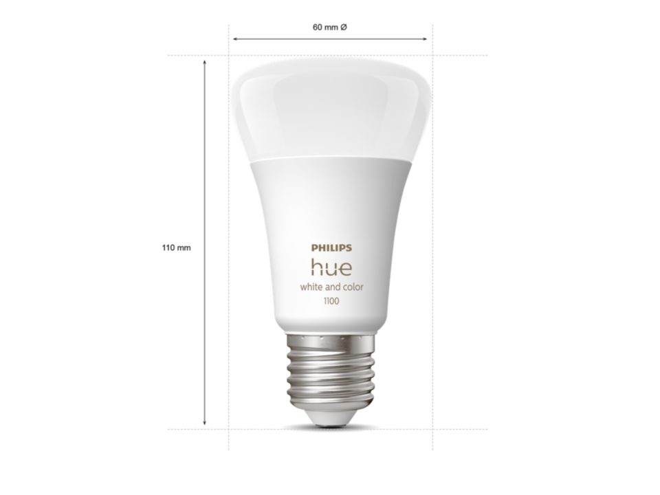 Philips Hue Standard A60 9W 1055lm v.4000K E27 WCA 2pak BT