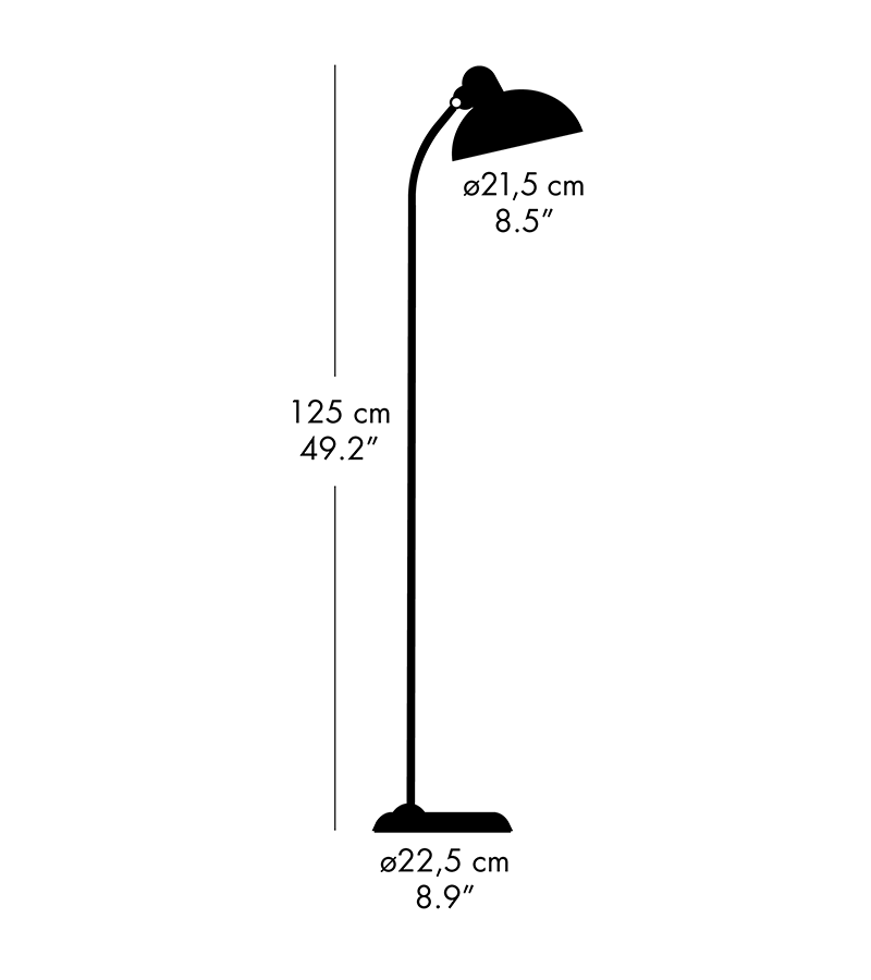 KAISER Idell™ Gulvlampe 6556-F Easy Grey/Brass