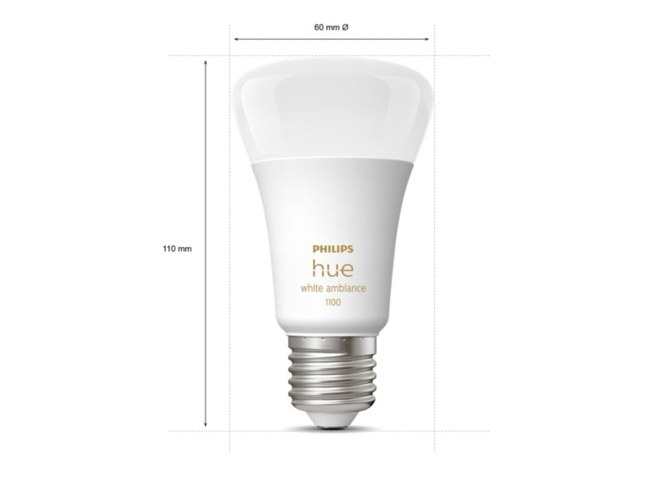 Philips Hue Standard 8W 1055lm v.4000K E27 WA 2pak BT