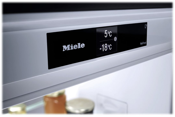 Temperaturvisning på Miele køleskab K7433E