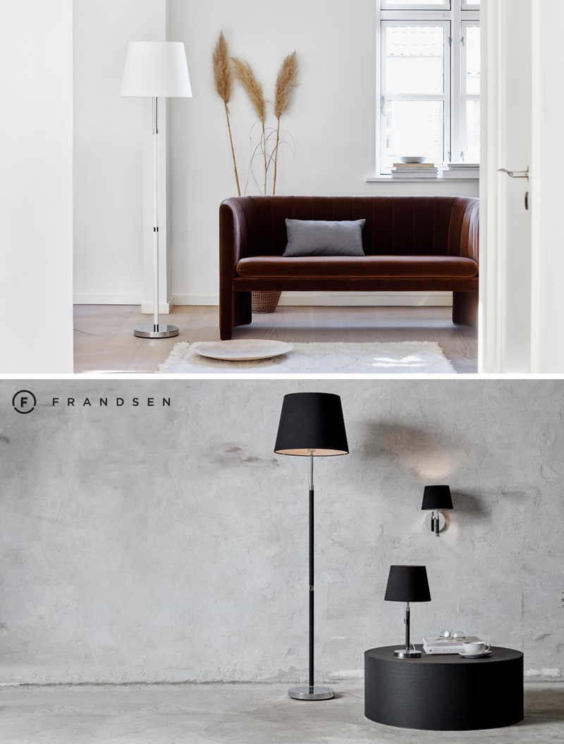 Frandsen - VENICE Gulvlampe ø40, Sort/Krom