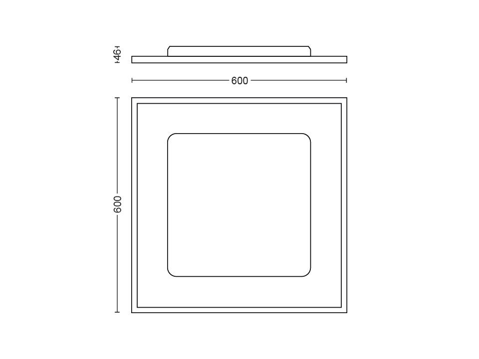 Philips Hue Aurelle SQ Loft 39W 3750lm v.4000K 60*60 WA Hvid