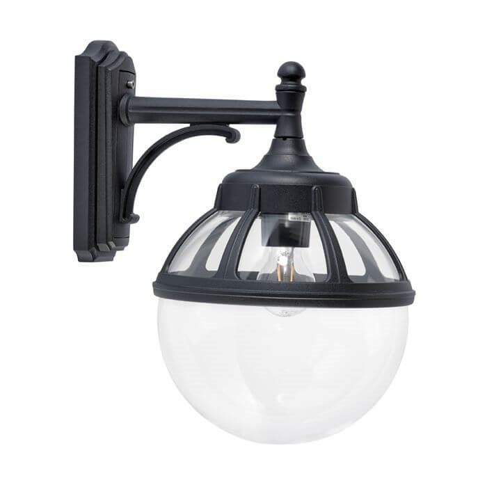 Norlys Bologna sort klar, E27 IP54 46W - Udendørslampe