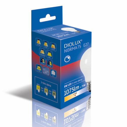 GN Diolux Standard 8W 1075lm 2700K E27 3-step