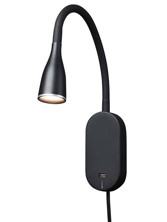 Nielsen Light Eye USB Sort - Væglampe