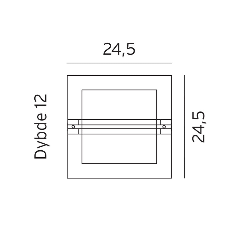 Norlys Bern sort, E27 IP54 46W - Udendørslampe