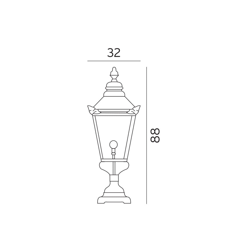 Norlys Chelsea kobber Port Stor, E27 IP44 77W - Udendørslampe
