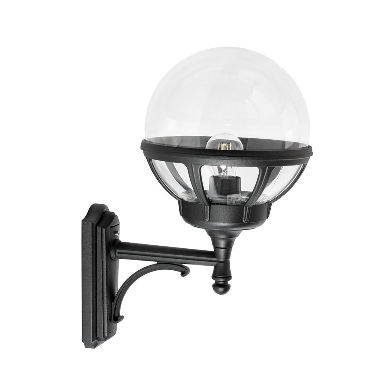 Norlys Bologna Top sort klar, E27 IP54 46W - Udendørslampe