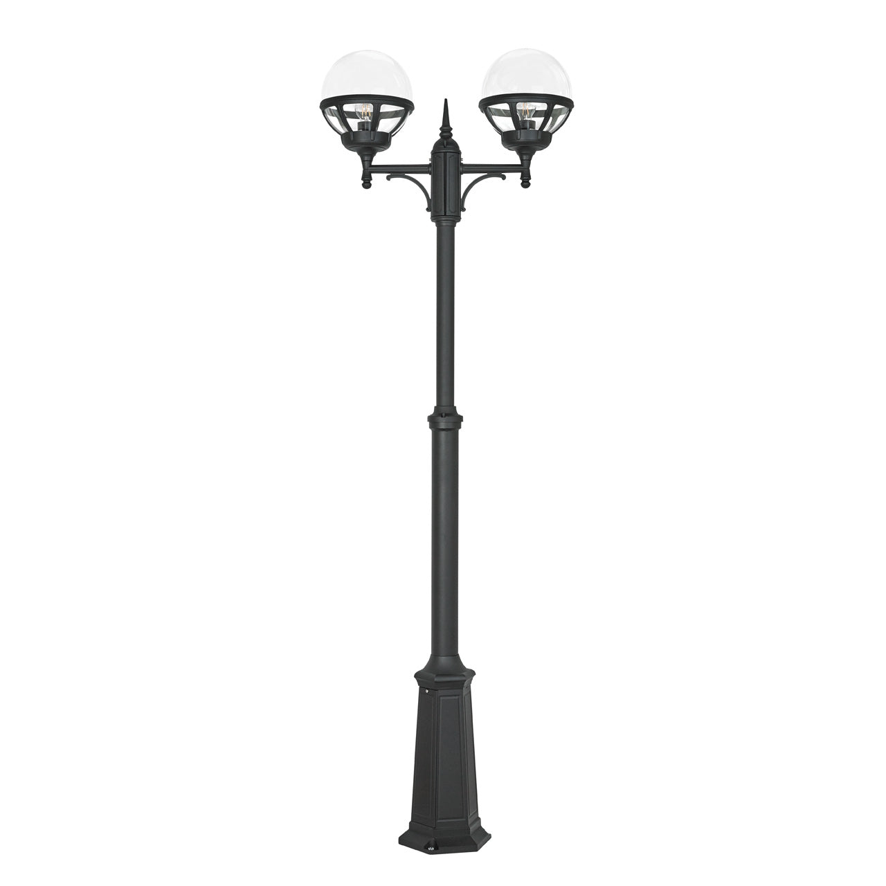 Norlys Bologna sort klar, E27 IP54 2 x 46W - Udendørslampe