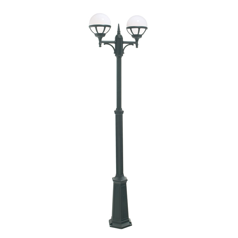 Norlys Bologna sort opal, E27 IP54 2 x 46W - Udendørslampe