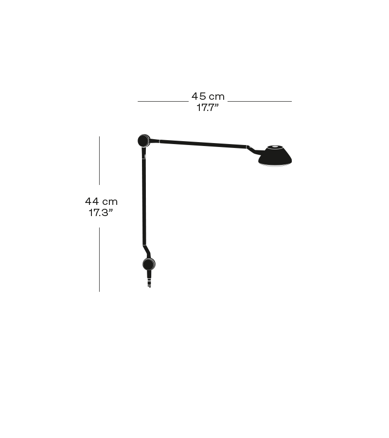 AQ01™ Blå LED Plug-in Bordlampe