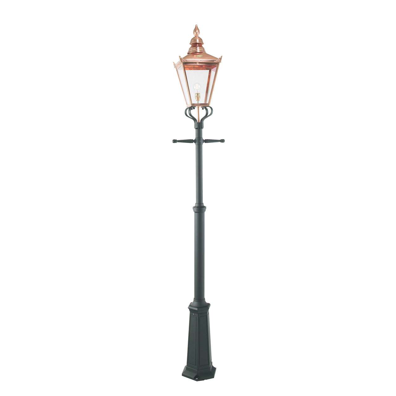 Norlys Chelsea kobber Stolpe Single, E27 IP44 77W - Udendørslampe