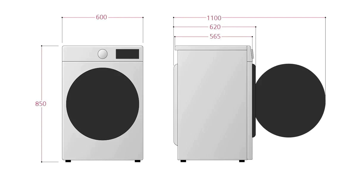 LG K4WV712N1W - Frontbetjent Vaskemaskine
