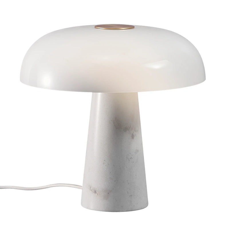Marmor bordlampe med opal skærm fra Nordlux lamper