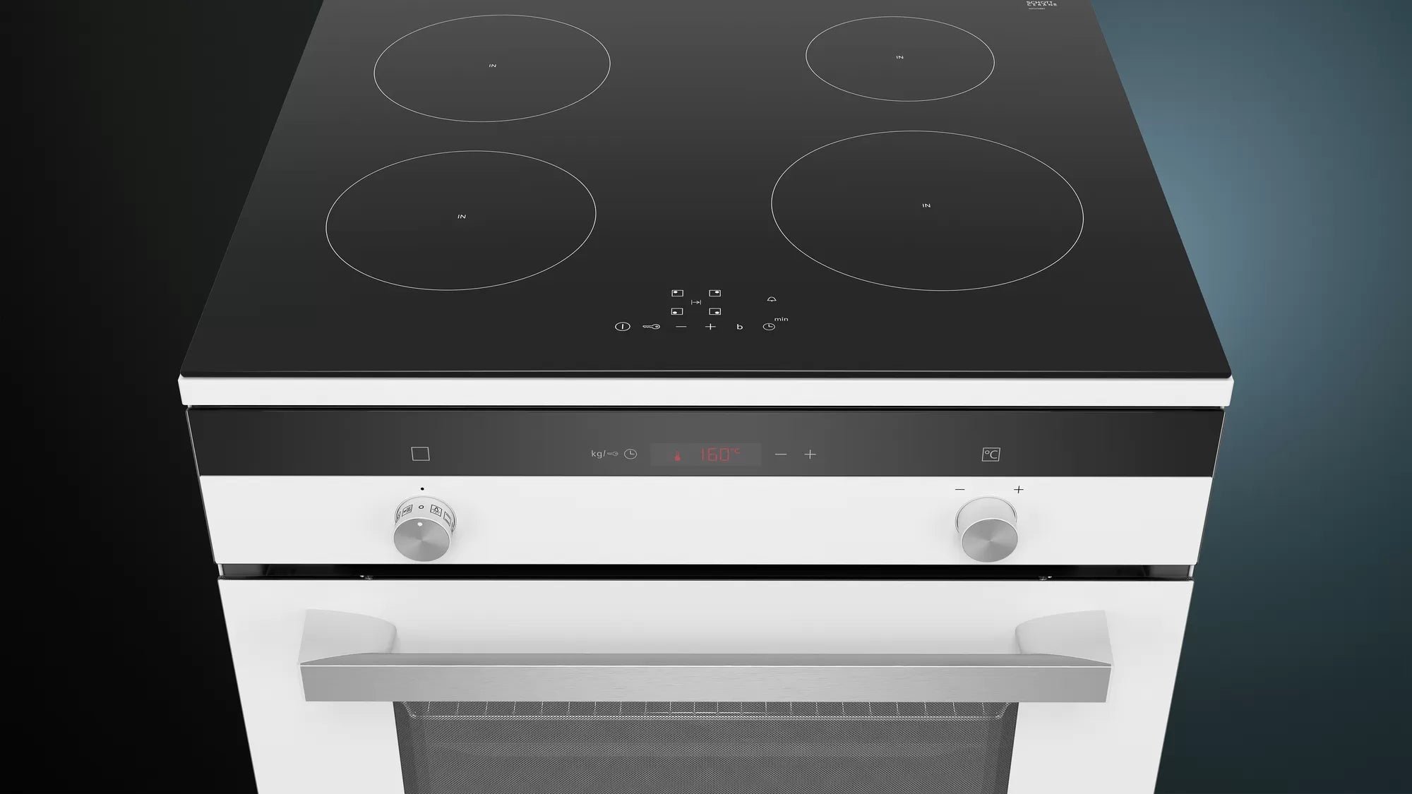 Siemens induktions komfur med ovn hvid