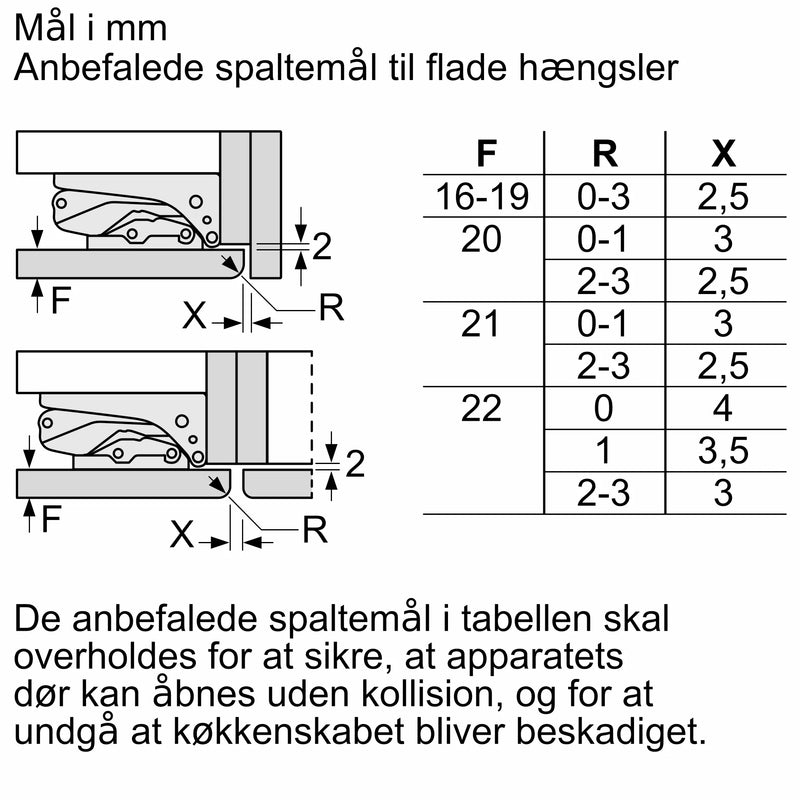 Siemens KI86SAFE0 Integrerbart Køle-fryseskab