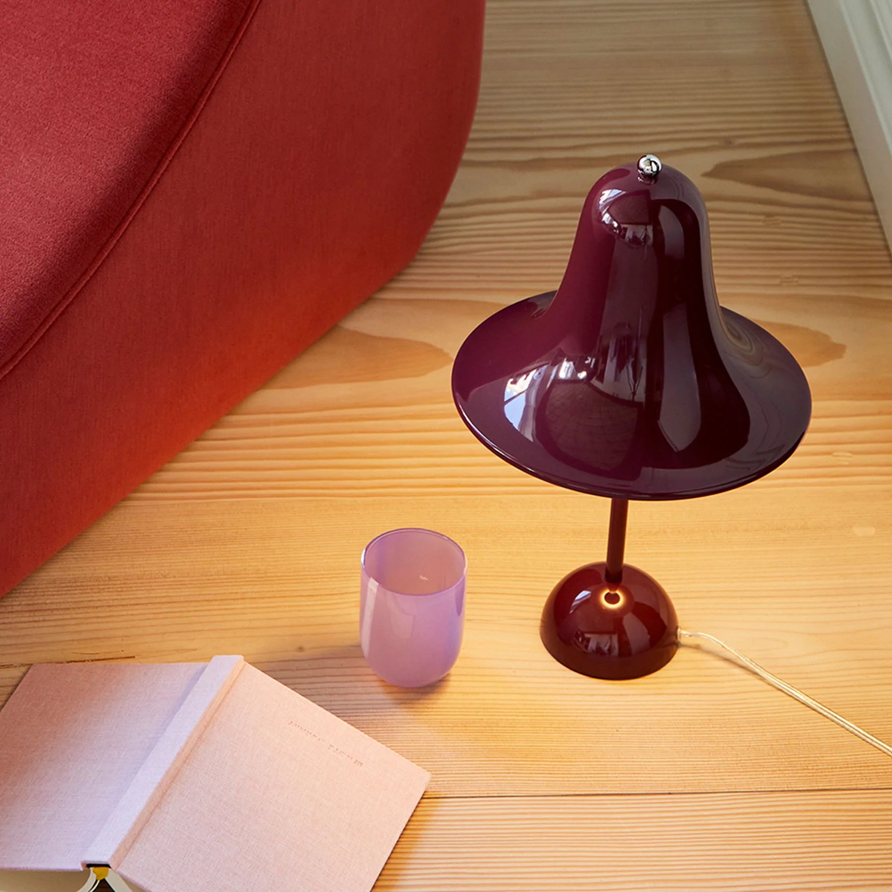 Pantop bordlampe Ø23 Bordeaux