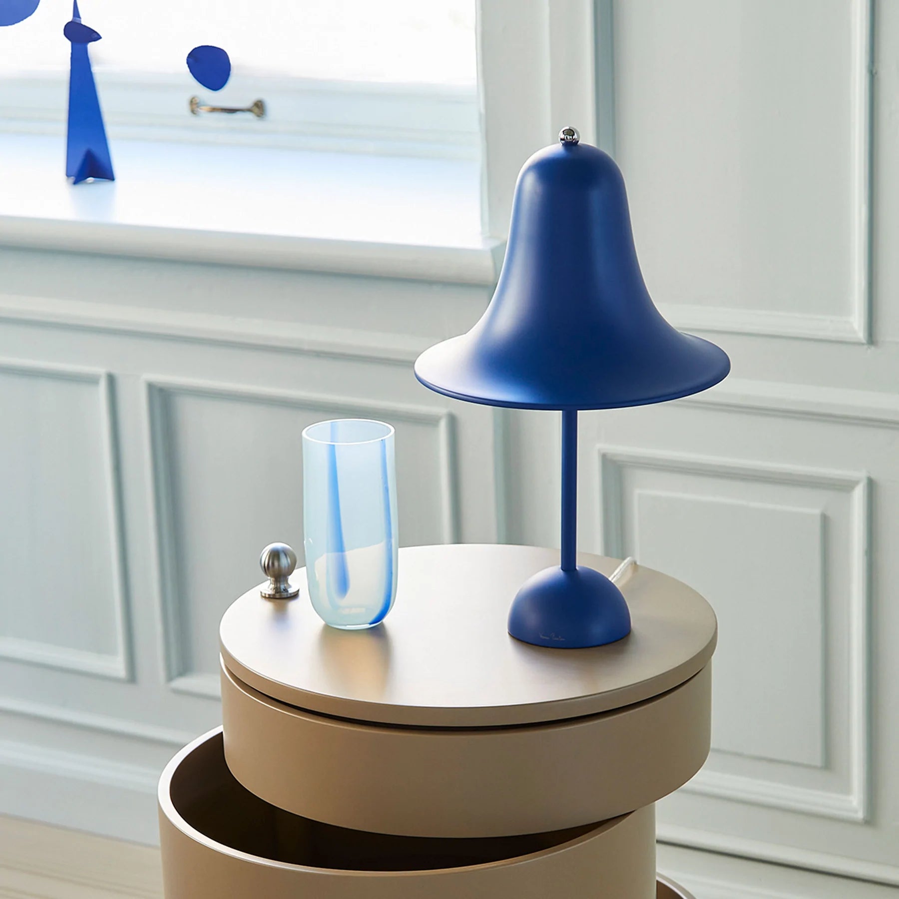 Pantop bordlampe Ø23 Klassisk blå