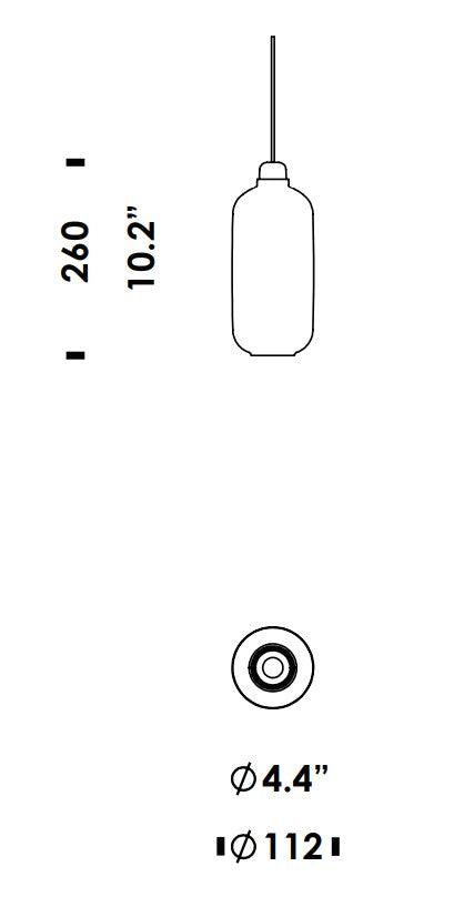 Amp Pendel Stor EU, Hvid / Hvid