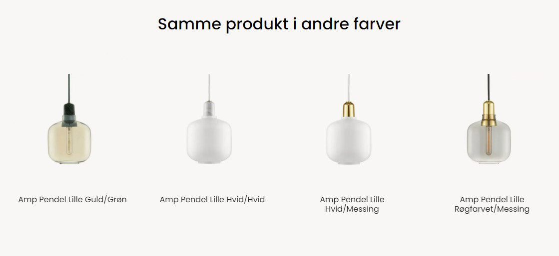 Amp Pendel Lille EU, Røgfarvet / Messing