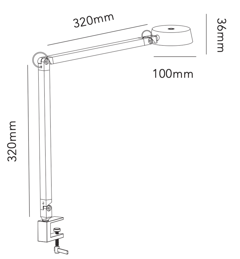 Dark T1 10W LED IP20 3000K Titanium