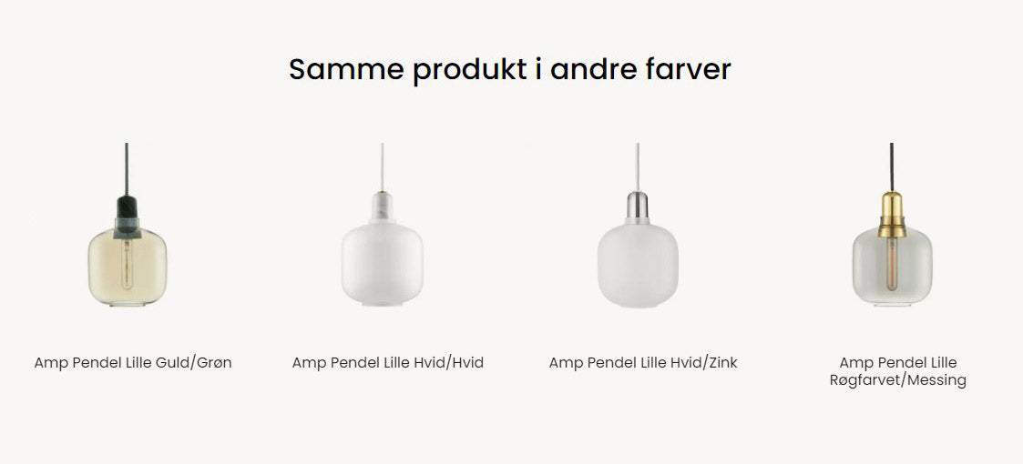 Amp Pendel Lille EU, Hvid / Messing