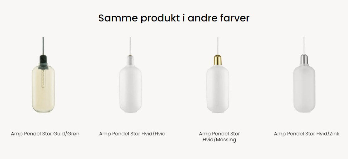 Amp Pendel Stor EU, Smoke / Messing
