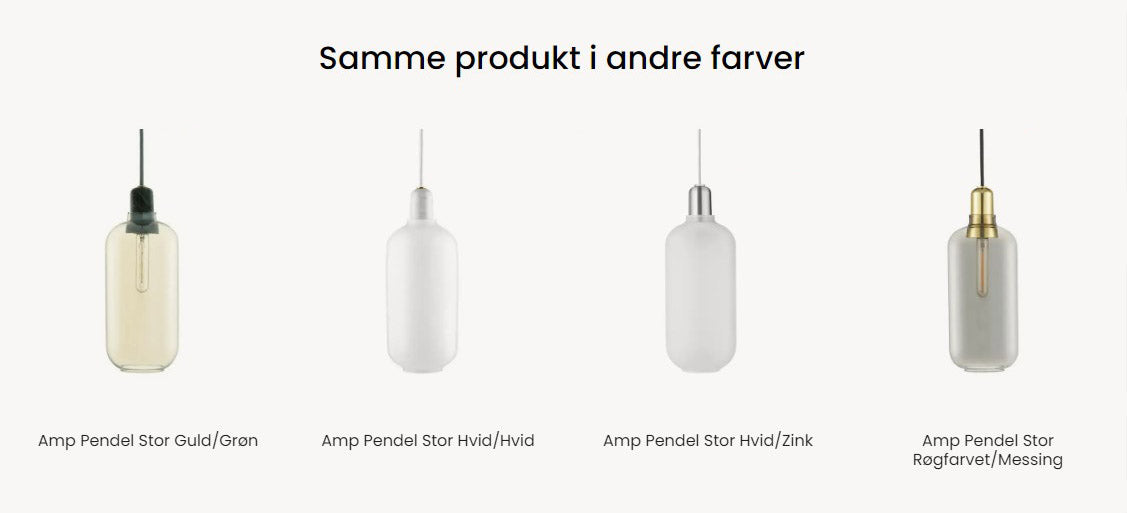 Amp Pendel Stor EU, Hvid / Messing