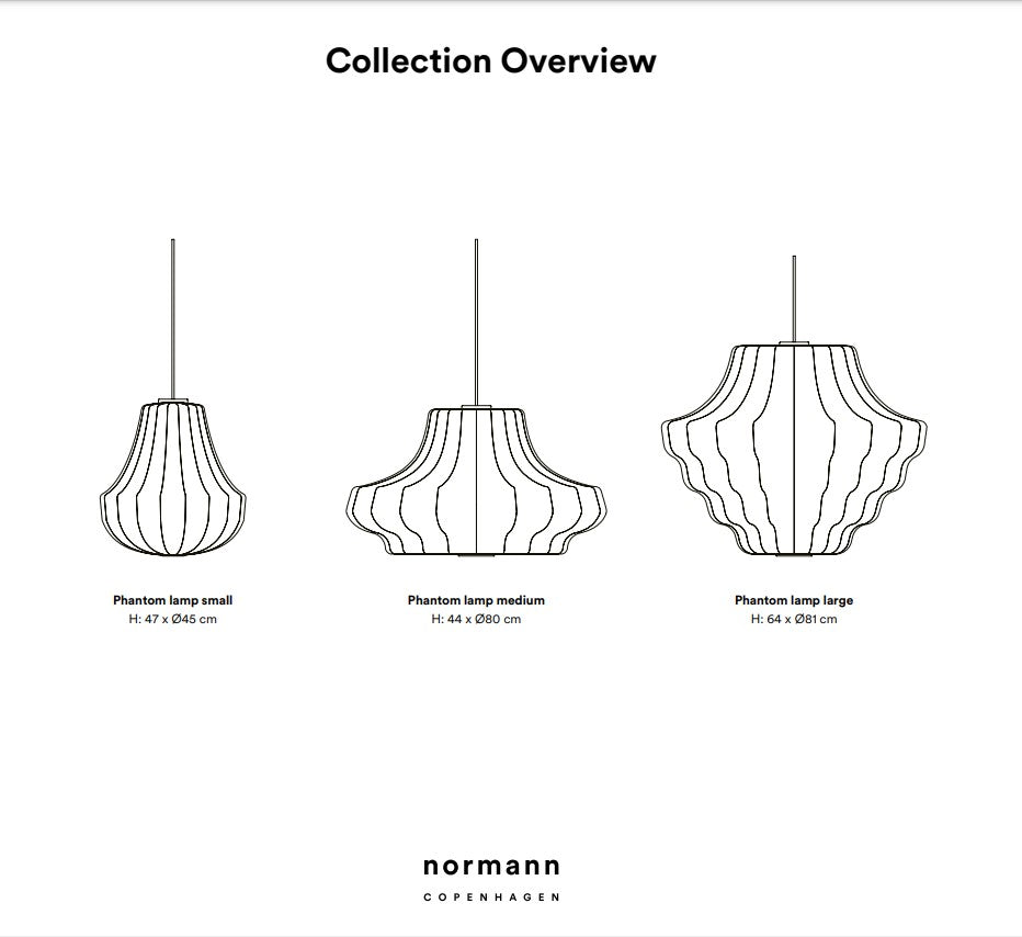 Phantom Lampe Stor EU, Hvid