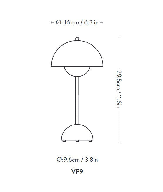 Flowerpot Portable VP9 Tangy Pink m. Magnetisk Oplader