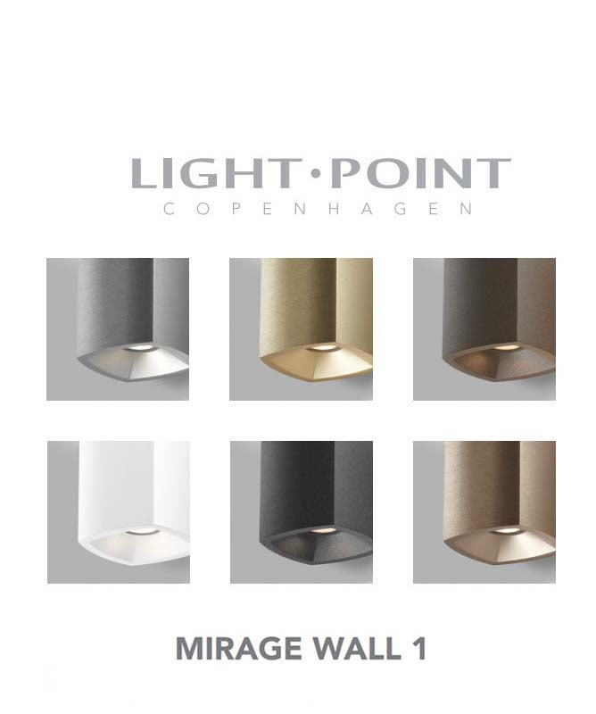 Mirage Wall 1 Væglampe Hvid