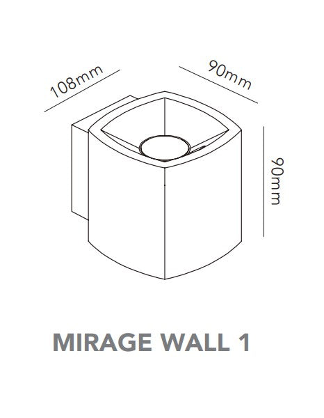 Mirage Wall 1 Væglampe Messing