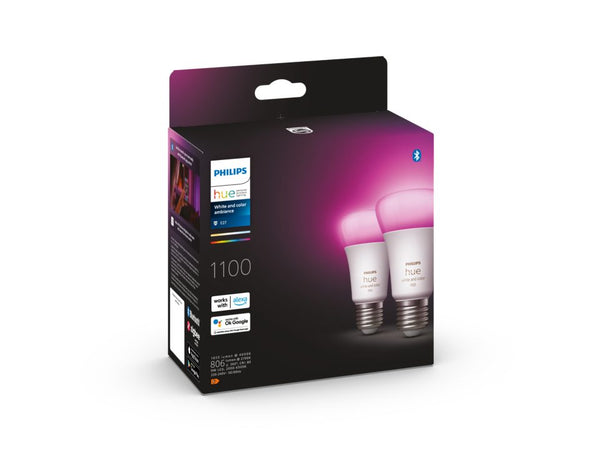 Philips Hue Standard A60 9W 1055lm v.4000K E27 WCA 2pak BT