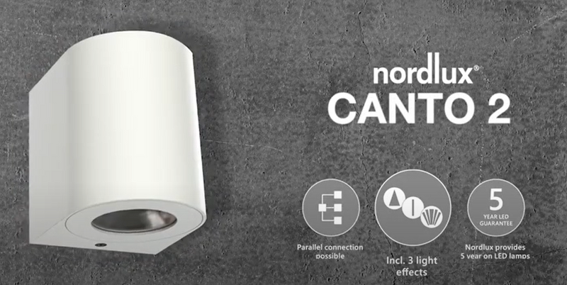 Nordlux - Canto 2 Væglampe, Grå