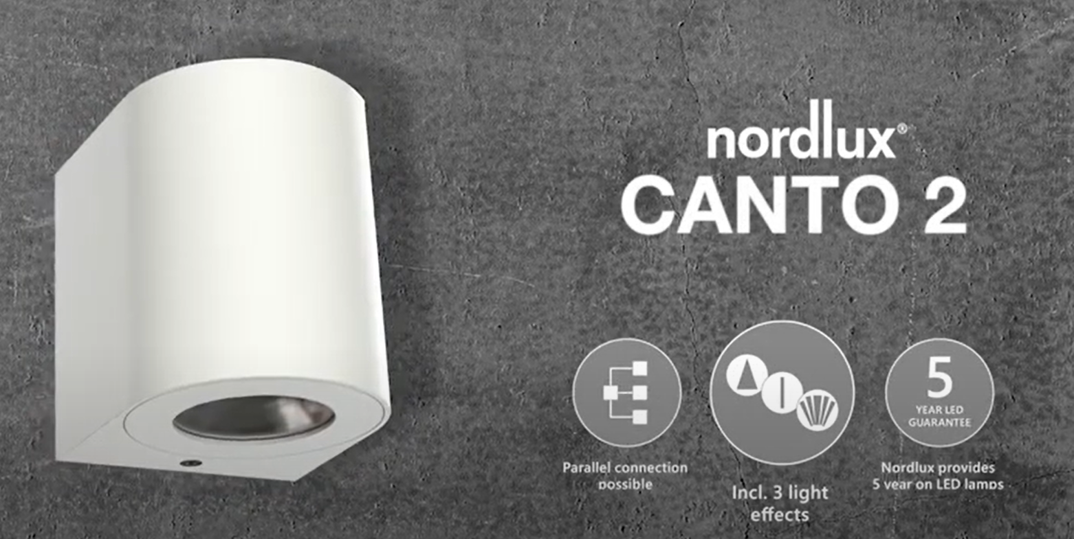 Nordlux Canto 2 Væglamper, Messing