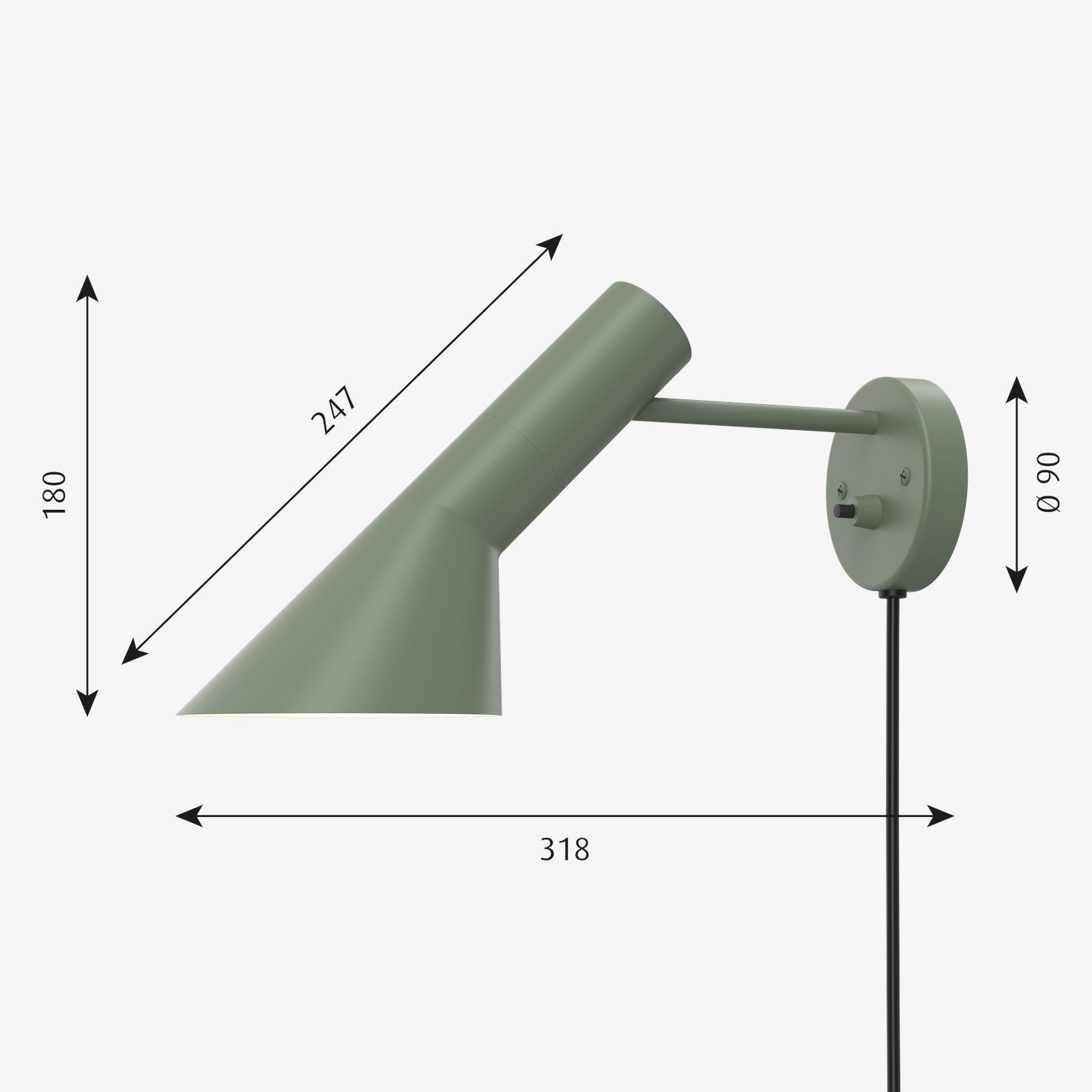 Arne Jacobsen lamper i smuk grøn nuance