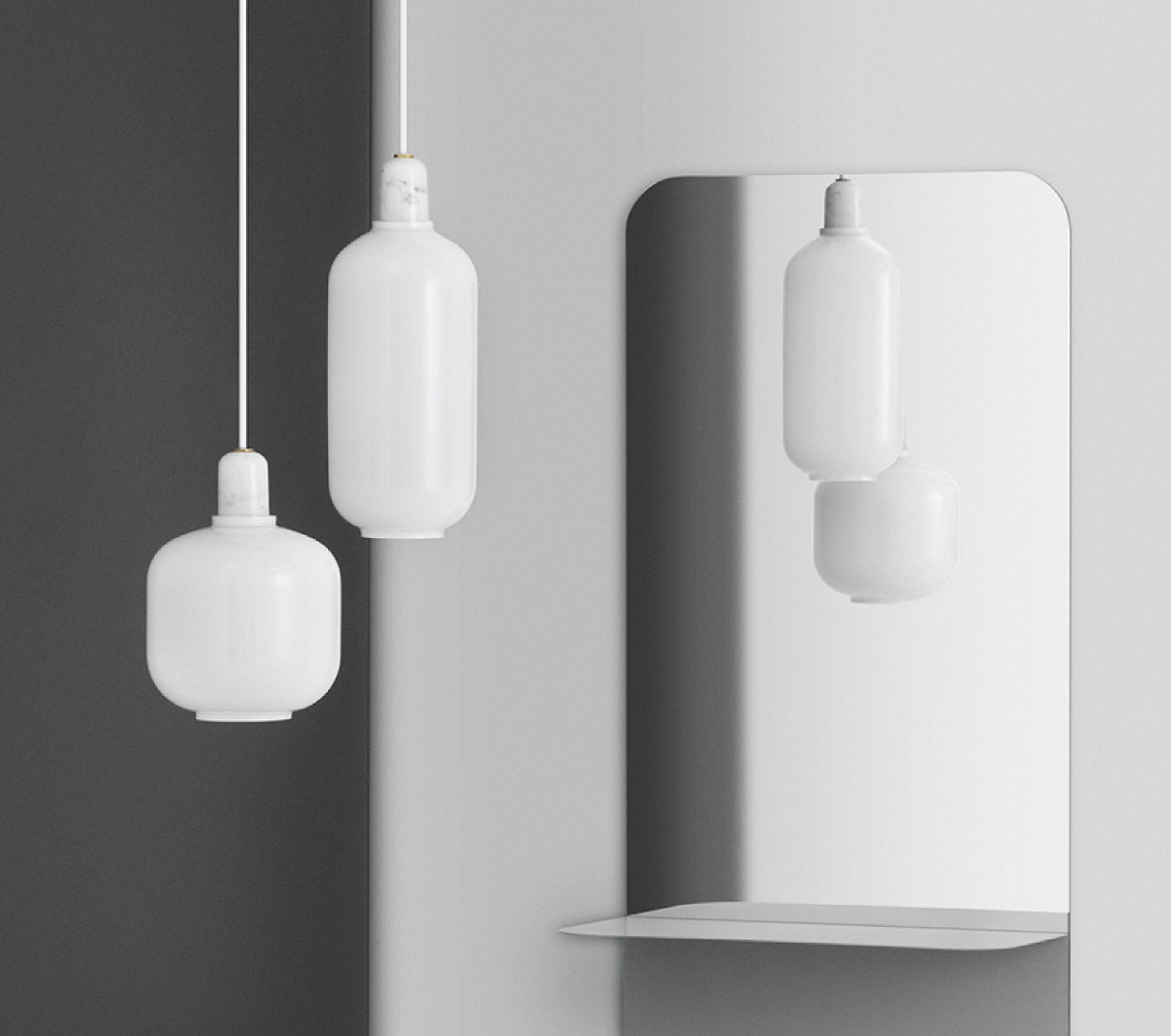 Amp Lampe Lille EU, Hvid / Hvid