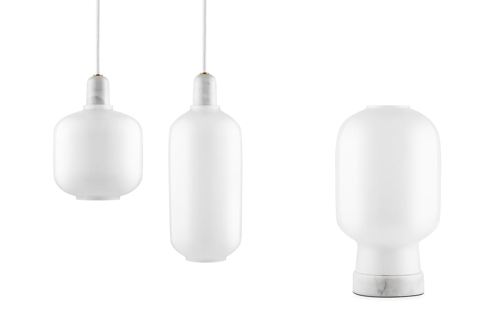 Amp Lampe Lille EU, Hvid / Hvid