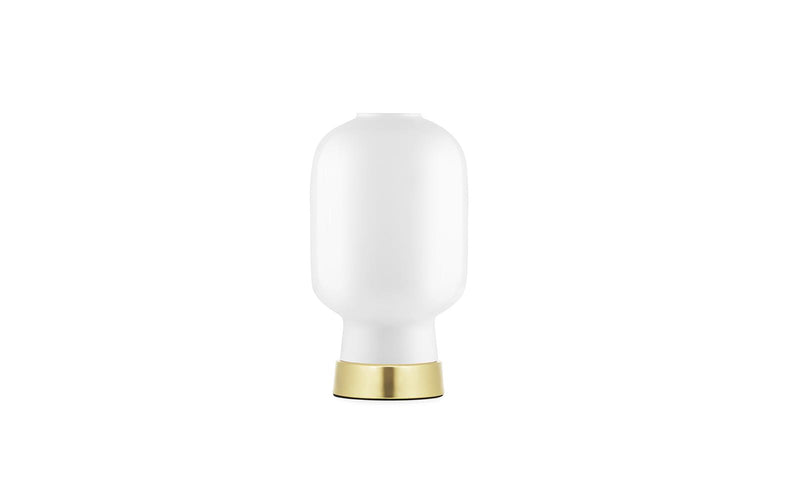 Amp Bordlampe EU, Hvid / Messing