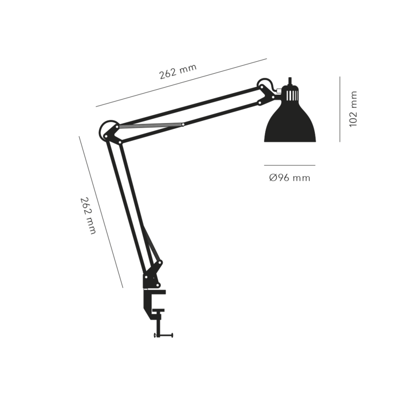 Archi T1 Junior G9 Black Silver bordlampe