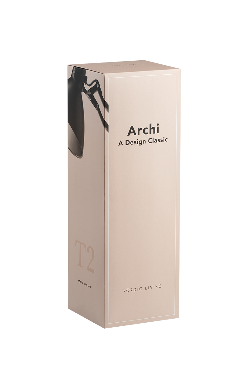Archi T2 E27 sort bordlampe