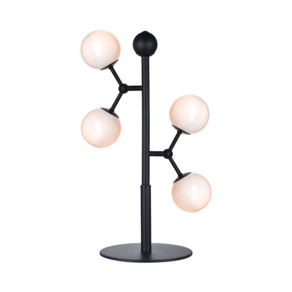 Atom Bordlampe Ø22 Opal, sort - Halo Design