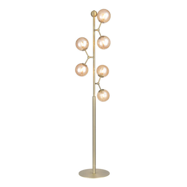 Atom Gulvlampe Antik Messing Ø37 - Halo Design
