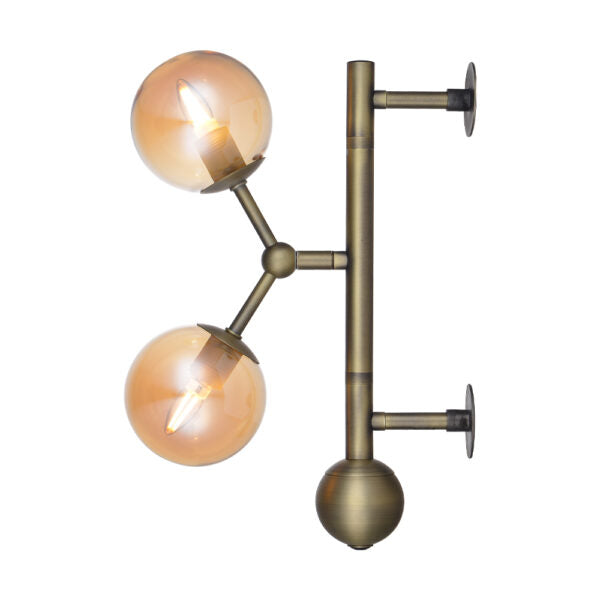 Atom Væglampe Ø20 Antik Messing - Halo Design