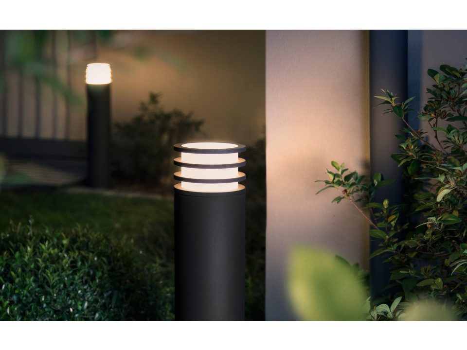Philips Hue Lucca Bedlampe Høj 9W 806lm E27 W Antrasit