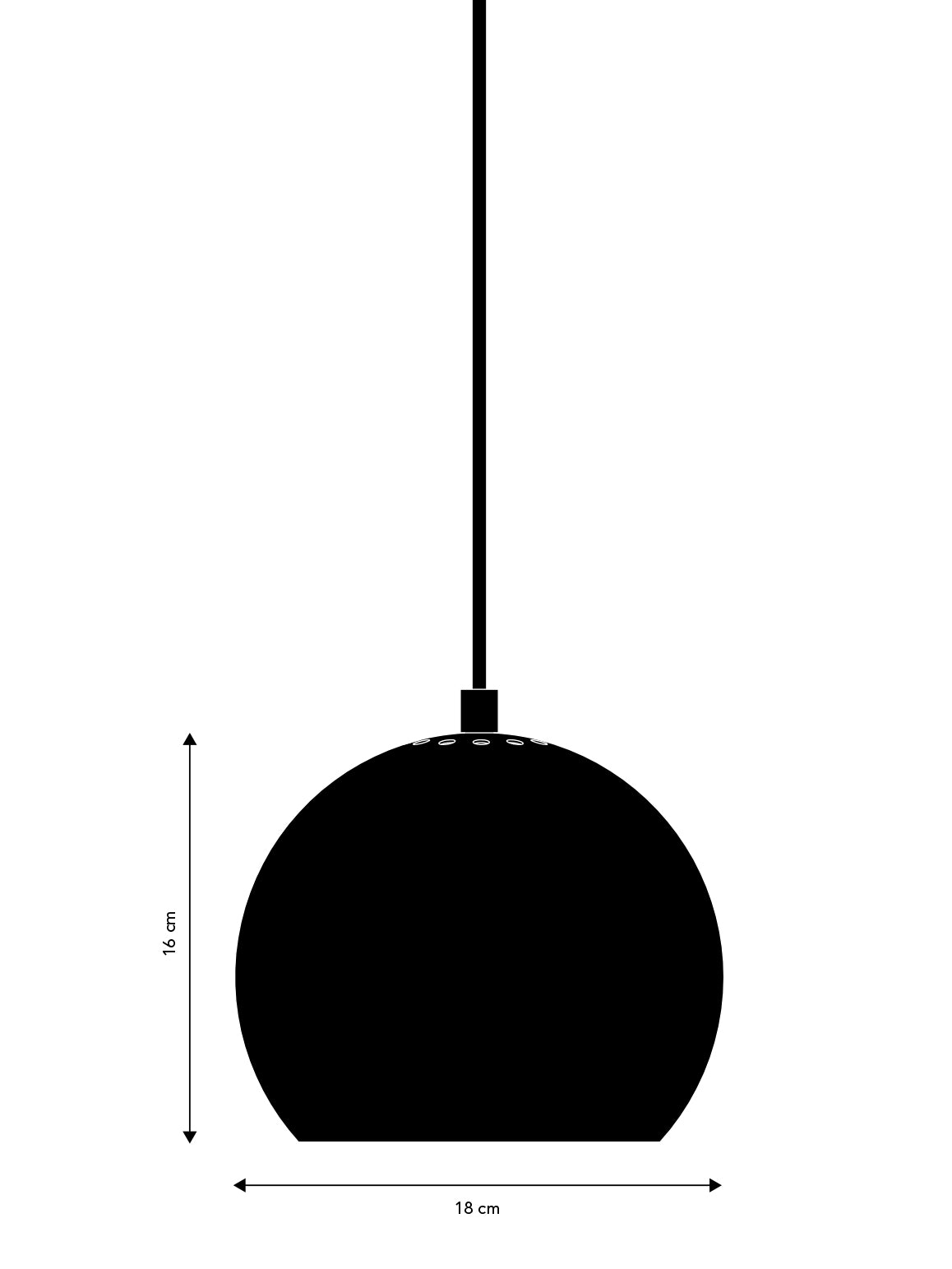 Ball Pendel Ø18 Glossy Warm Grey